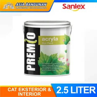 Sanlex Cat Premio Acryla Wall Paint 2.25 Liter - Pelapis Cat Dinding Eksterior Interior Sage