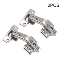 2pcs Cold Rolled Steel Furniture Mute Door Hinges Corner Fixed 135 Degree Home Cupboard Folded Easy Install Kitchen Cabinet