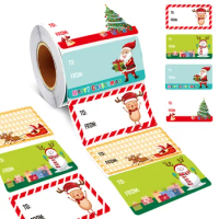 Stickers For Christmas Christmas Labels Christmas Themed Sealer Label Stickers Christmas Sticker Roll Christmas Gift Box Sticker