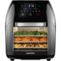 Multifunctional Digital Air Fryer+ Rotisserie, Dehydrator, Convection Oven, 17 Touch Screen Presets Fry, Roast, Dehydrate, Bake
