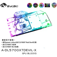 Bykski GPU Water Block For Powercolor RX 5700XT Red Devil /Dataland 5700XT X/8G X Video Card,VGA Cooler RGB AURA SYNC