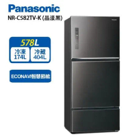 Panasonic 國際牌 578L三門鋼板電冰箱 晶漾黑 NR-C582TV-K