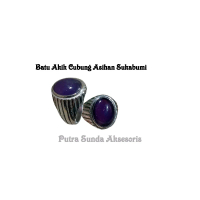 Cincin Pria Batu akik Kecubung Asihan / Kecubung Amethys
