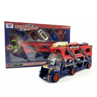Happy Toon Mainan anak truk pengangkut mobil dengan lintasan peluncur NB-04557