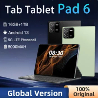 New Originele Pad 6 Tablets Pc Globale Versie 16Gb + 1Tb Tablet Android13 5G Dual Sim Card Wifi Hd 4K Mi Tab