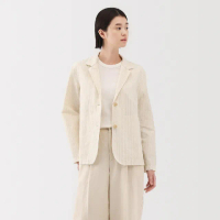 【MUJI 無印良品】女大麻混棉襯衫式外套(共3色)