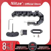 Nitze Stinger QR NATO Clamp Top Handle Bar with Cold Shoe,NATO Rail Magnesium for DSLR Camera Cage Stabilizer Rig Lightweight