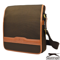 Slazenger  史萊辛格單層直式肩背包(咖)休閒包 側背包
