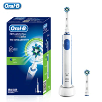 Oral-B Recharge Rotating 3D Electric Toothbrush Pro600 Plus with Replaceable Crossaction Electric To