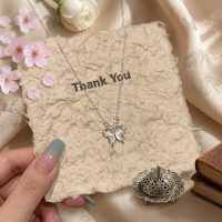 [Viral 2026] Rantai Leher Butterfly Cat's Eye Stone Aesthetic Necklace for Women Ice Transparent Pen