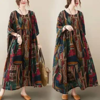 KRISTIN ABSTRAK DRESS TIPIS- DRESS ABSTRAK OVERSIZED/JUMBO