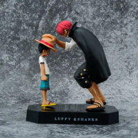18CM One Piece Anime Four Emperors Shanks Straw Hat Luffy PVC Action Figure Figurine GK Model Toys Ornament Gift For Children