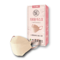 【久富餘】雙鋼印4D韓版4層立體醫療口罩4盒-(奶油薔薇10片/盒)