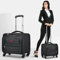 New Business Oxford Rolling Luggage Bag Casters 18 inch Men Multifunction Carry On Wheels Suitcase Trolley Bag Luxury Travel Bag