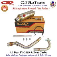 Knalpot CLD Racing type C2 BULAT Kolong ALL BEAT Fi -2019 & BEAT CARBU Knalpot Fullsystem stainles F