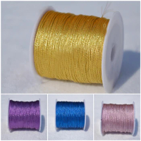 20-100m/Roll Gold Silver Rope For Jewelry Bracelet Twine Tag Tassel Making Crafts Gift Thread Wedding Christmas Decoration Rope