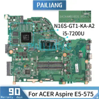 Mainboard For ACER Aspire E5-575 i5-7200U Laptop motherboard DAZAAMB16E0 SR2ZU N16S-GT1-KA-A2 1GB DDR4 Tested OK