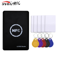 NFC Smart Card Reader Writer RFID Copier Duplicator 13.56MHz USB Programmer Key fobs Card IC UID S50 MF ISO14443A Tag