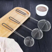 Multifunction Long Handle Colander Stainless Steel Hot Pot Fat Skimmer Spoon Non-Stick Fine Mesh Strainer Kitchen Gadget