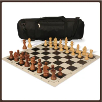 Top Chess Staunton Luxury Historic Solid Wood Kit Leather Chess Board Expert Series Checkerboard Set Backpack Jeux Board Games