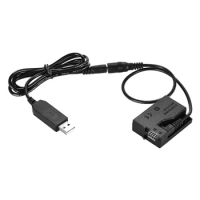 DR-E8 Dummy Battery Coupler USB Adapter Cable for LP-E8 for Canon EOS 550D 600D 650D 700D DSLR Cameras