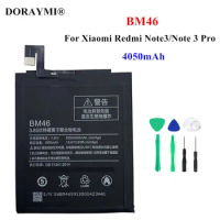 Original 4050mAh BM46 Battery For Xiaomi Redmi Note 3 /Note3 Pro Replacement Phone Batteries Bateria+Tool