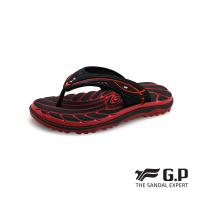 【G.P】經典款VII-中性舒適夾腳拖鞋G1533-黑紅色(SIZE:36-44 共三色)