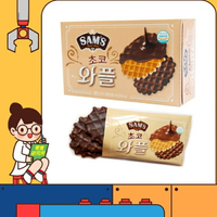 【零食研究所】韓國 SAM'S 可可風味鬆餅餅乾 巧克力 格子 奶油 餅乾 鬆餅 巧克力鬆餅 格子鬆餅 鬆餅餅乾 巧克力餅