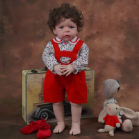 Dr.Ma 60CM 25 Inches Reborn Bebe Sandie Tollder Dolls Skin Finished Baby Realistic Alive Lifelike Ne