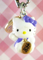 【震撼精品百貨】Hello Kitty 凱蒂貓 KITTY鈴鐺鑰匙圈-招財貓(紫) 震撼日式精品百貨