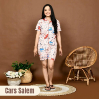 Cleopatra Pakaian One Set Setelan Stelan Baju Bju Tidur Piyama Piama Celana Panjang Lengan Pendek Wa
