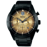 WIRED x 正義聯盟 JL 聯名限量計時手錶 送禮首選-金x鍍黑/45mm (AY8038X1)