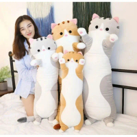 New Guling Kucing 80Cm Boneka Guling Kucing Bahan Plush Yelvo