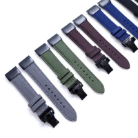 Easy fit Canvas Strap For Garmin Fenix 6 6X Pro/Enduro/tactix Delta/MARQ QuickFit Nylon Band Wristband Bracelet watchbands