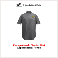 Apparel Resmi - Honda Ori Kemeja Classic / Denim Shirt - Grey