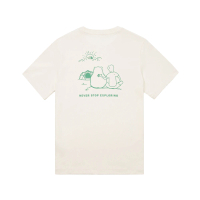 【The North Face】TNF 短袖上衣 品牌LOGO印花 U MFO CAMPING GRAPHIC S/S TEE-AP男女 白(NF0A8AUVQLI)