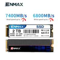 ENMAX SSD NVME M.2 1TB 2TB 4TB PCIe 4.0 Internal Solid State Hard Drive Fastest Speed for Gaming Heat Control Direct Storage