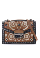Prada 心愛的 Prada Saffiano 刺繡 Pattina 挎包