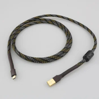 Hifi Audio USB Cable Type C To B Audio Data Cord For DAC Mobile Cell Phone Tablet Handcrafted