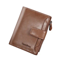 Mens Wallets Zipper Coin Purse Small Business Credit Card Holder Minimalist Leather Wallet Men Wallet Porte feuille hommes