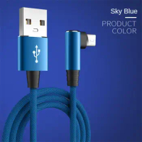 Enhanced Durability Braided Data Cable Seamless Data Transfer Fast Charging Cable Elbow Data Cable Flexible And -free