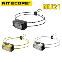 NITECORE NU21 Lamp Ultra Lightweight Dual Beam Triple Output Headlamp 360 Lumens USB-C Rechargeable White Red Light Flashlight