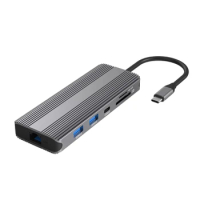 Portable USB TypeC to Adapter 10 in 1 Ports TypeC HUB 4K120Hz