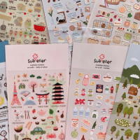 Korean Import Suatelier Kawaii Daily Life Food Animals Cute Stickers Scrapbooking Diy Journal Stationery Sticker Gift