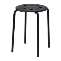 MARIUS 椅凳, 黑色, 45 公分
