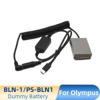 DC Plug Female USB Cable Type C Dummy Battery BLN-1 for Olympus OM-D E-M5 E-M1 PEN E-P5 Camera Coupler PS-BLN1