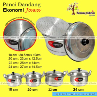 UP252 Panci Dandang Jawa Maspion 18cm, 20cm, 22cm, 24cm  / Panci Kukus / Panci + Sarangan / Panci Al