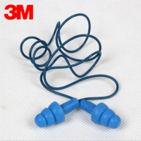 3M 340-4007 Ear Protector Soft corded Noise Reduction Contains Detectable Metals Earplugs Swimming Racing Protective earmuff