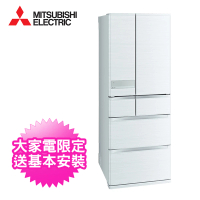 【MITSUBISHI 三菱】日本原裝605L六門變頻冰箱(MR-JX61C-W)