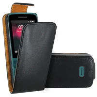 Black Premium Leather Flip Book Case Cover Funda Coque For Nokia 215 4G (2020)